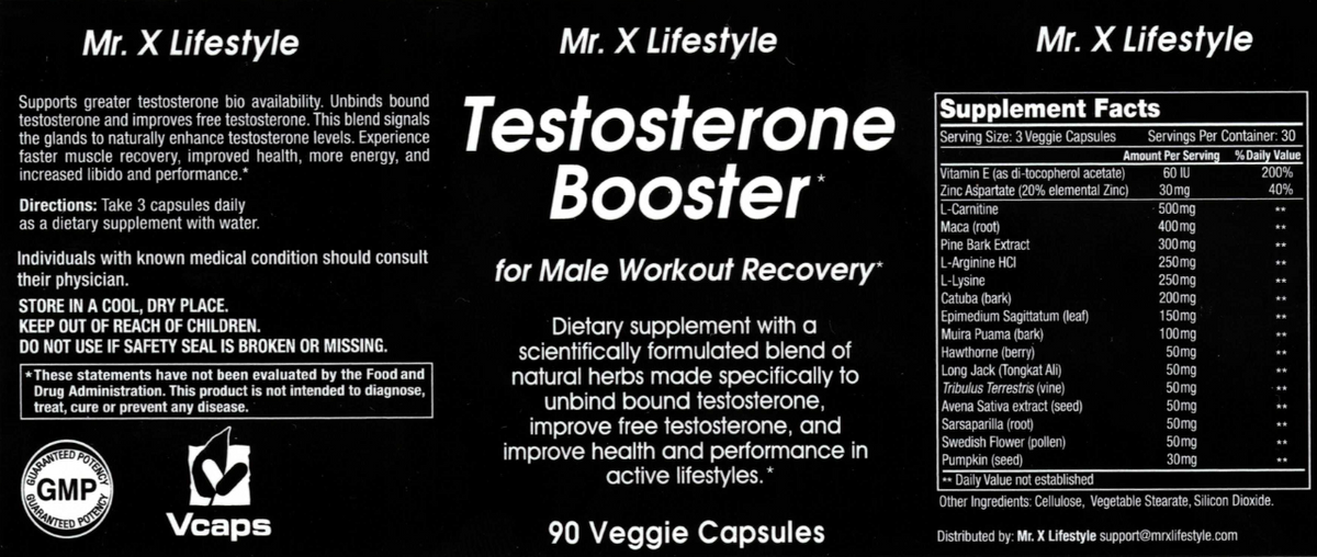 Testosterone Booster  –  Male Workout Recovery Formula